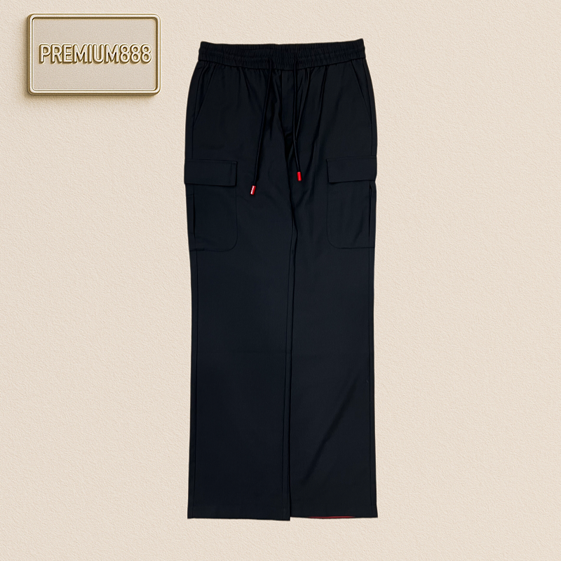Kiton Casual Workwear Double-Rope Wide Leg Pants