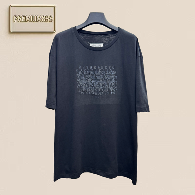 MM6 Magira Lettered Reverse Embroidery Print Short-Sleeved T-Shirt