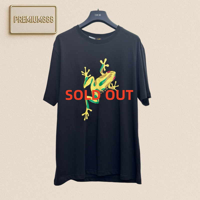 Loriwei Frog Embroidery Print Short-Sleeved T-Shirt