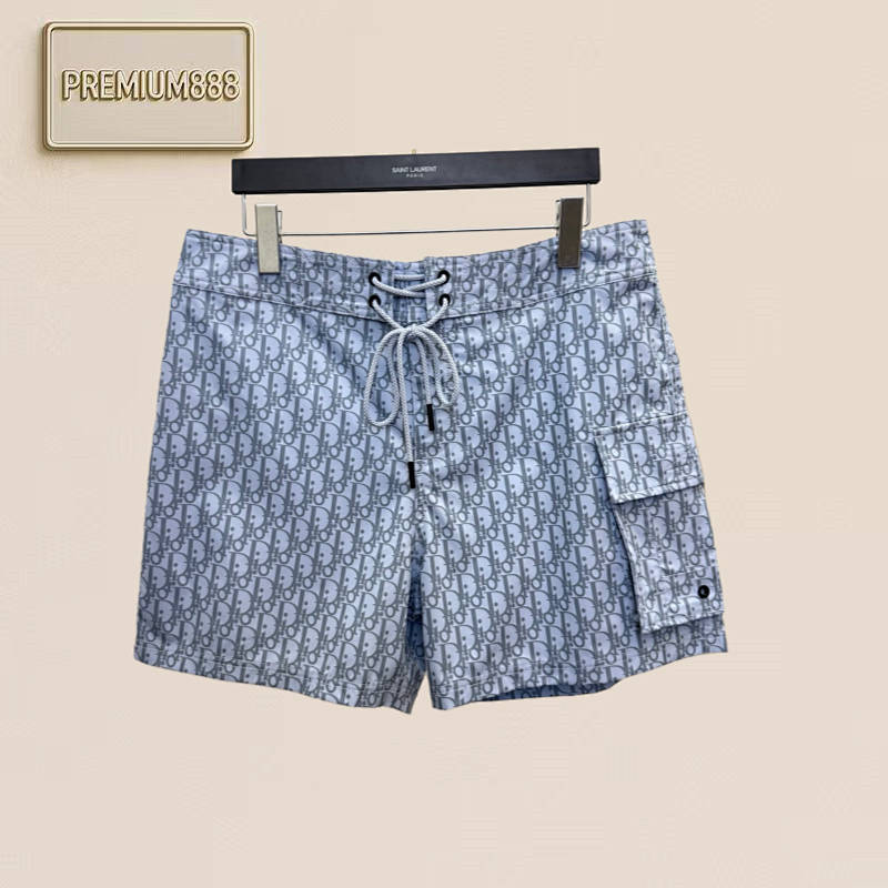 Dior Spring Summer New Collection - Printed Letters Embroidered Beach Casual Shorts