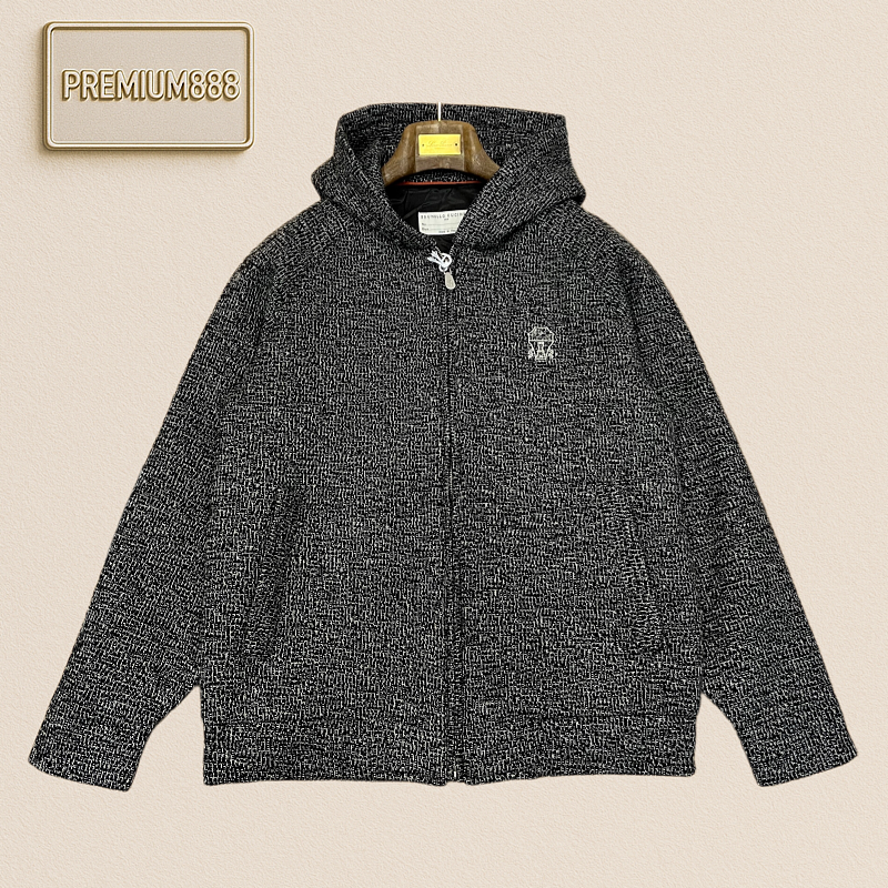 BC Brunello Flowy Hooded Warm Cotton Knitted Jacket