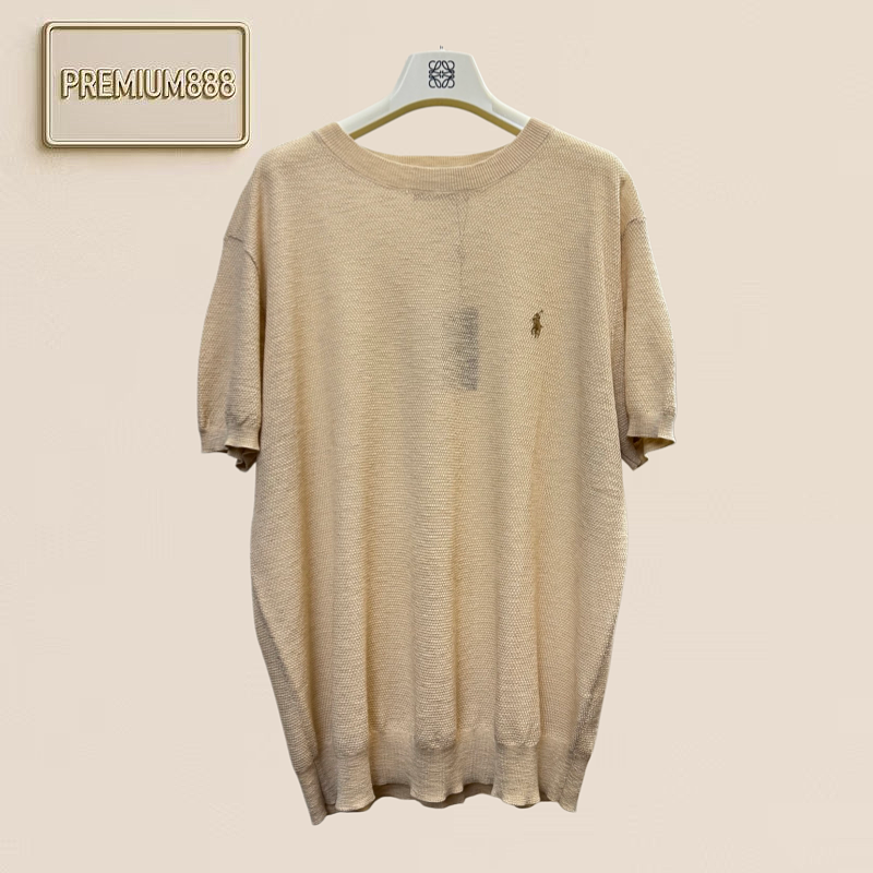 RL Ralph Lauren Cotton Breathable Mesh Knit Short Sleeve Shirt