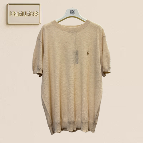 RL Ralph Lauren Cotton Breathable Mesh Knit Short Sleeve Shirt