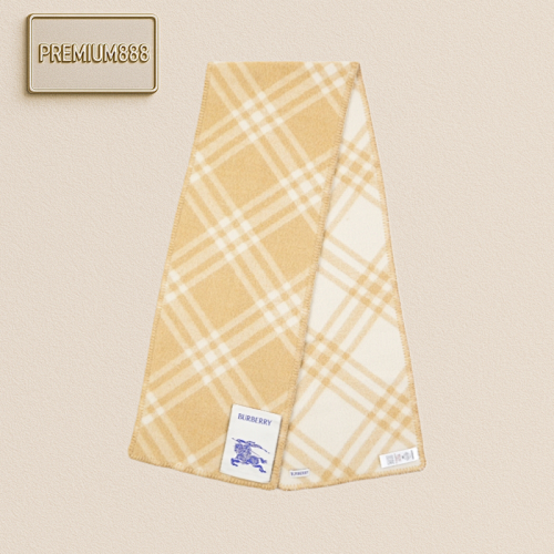 Burberry Barbour Bbr Rhombic Pattern Horse Emblem Wool Scarf In Khaki