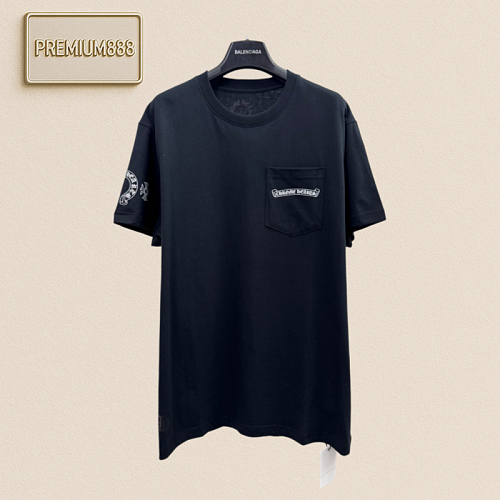 Chrome Hearts CH Crocin Color Cross-Frame Fantasy Short-Sleeve T-Shirt