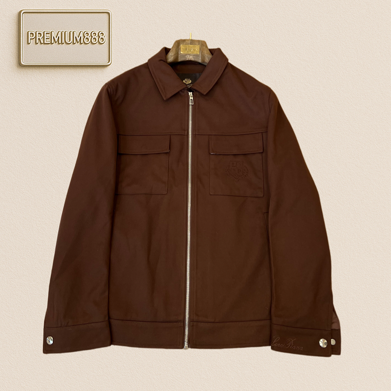 Loro Piana Polo Collar Fleece Work Jacket