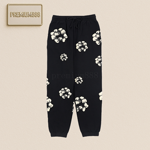 Denim Tears 24Fw Cpfm Co-branded Cotton Foam Printed Trousers - Black