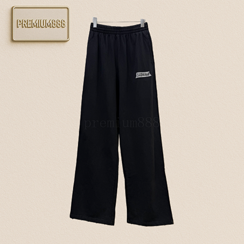 Balenciaga White Rubber-soled Printed Wide-leg Trousers