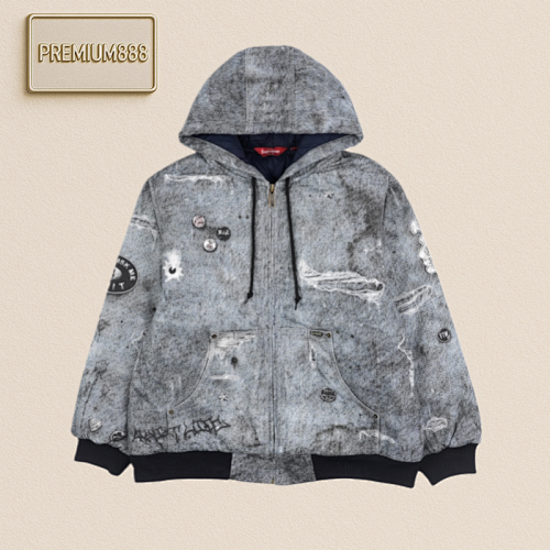 Supreme Sup Hjr 24Fw Hjr Co-branded Hooded Cotton-padded Jacket
