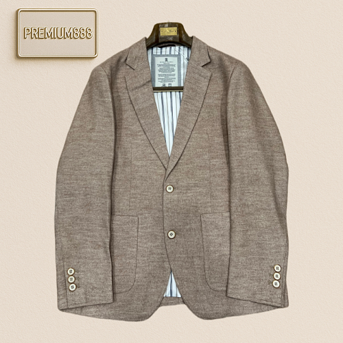 BC Brunello Collared Linen Blended Casual Suit