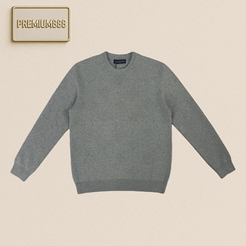 Louis Vuitton LV Dark-patterned Leather Label Sweater