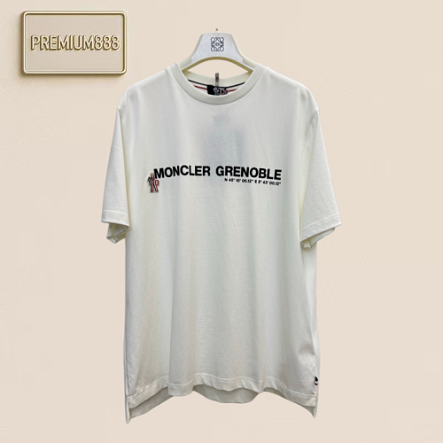 Monc - Cotton Printed Lettering Blend Short-Sleeved T-Shirt