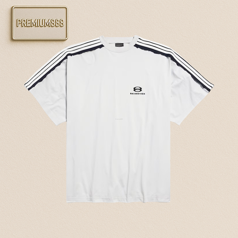 Balenciaga Bar-embroidered T-shirt