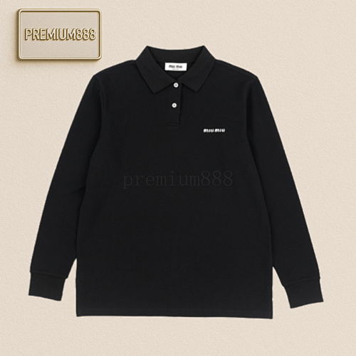 Miu 25Fw Miu Small Label Embroidered Polo