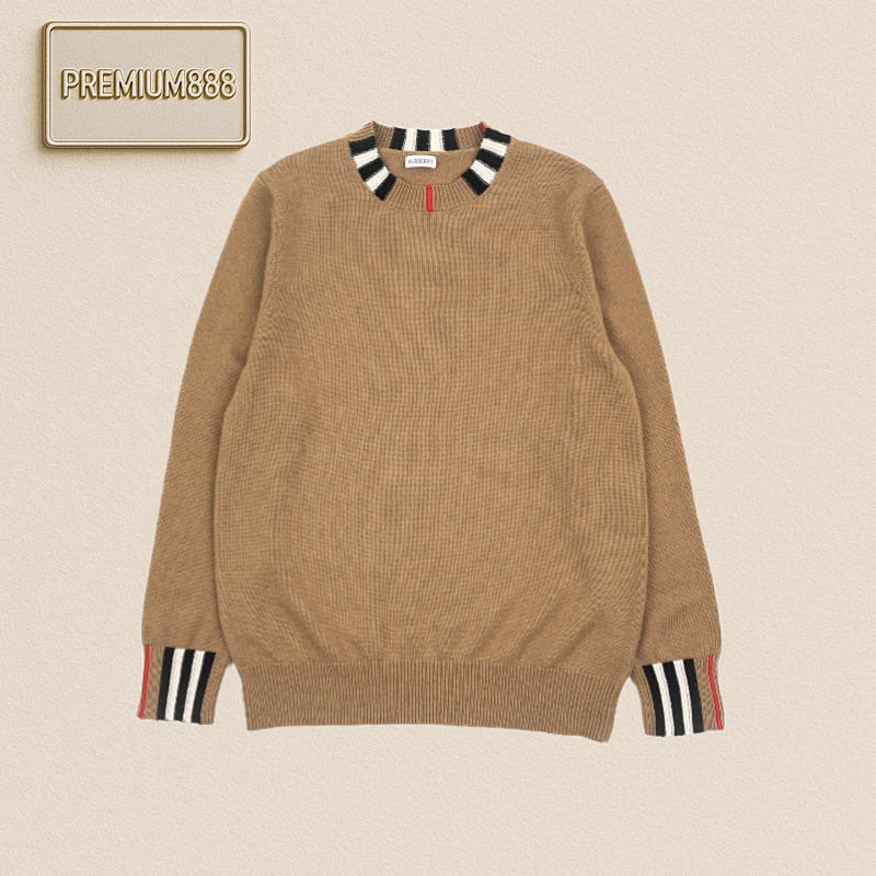 Bbr 25Fw Checkered Thread Round-neck Sweater