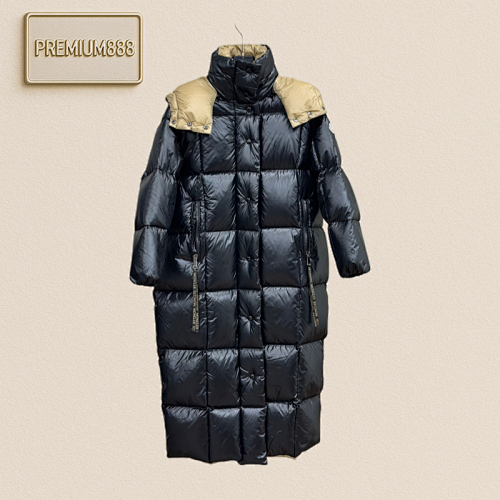 Moncler Two-color Long Goose Down Jacket