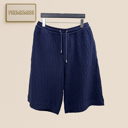 Dio Cotton Mesh Blended Fabric Plaid Logo Shorts