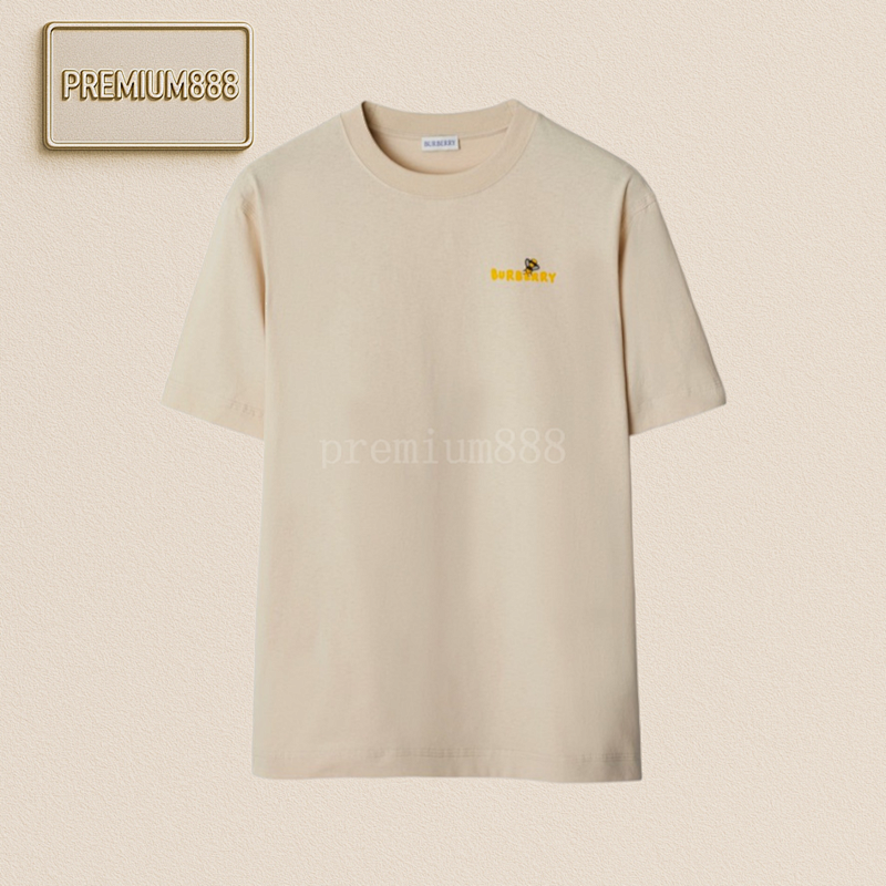 Burberry Bur Berry Flocked Bee Round Neck Short Sleeves