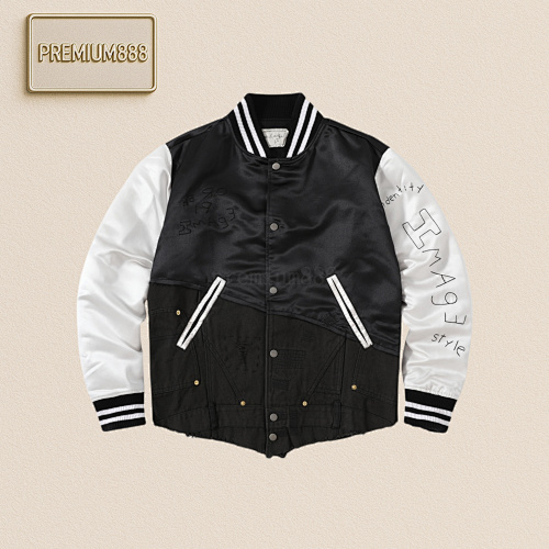 Greg Lauren Black And White Patchwork Jacket