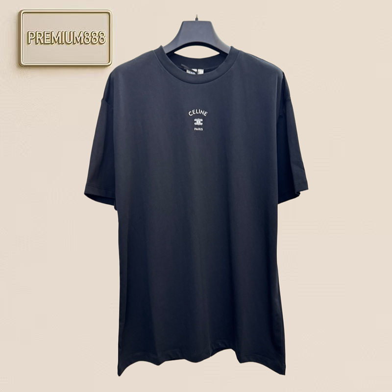 Cel Selina Triumph Arch Letter Embroidery Short-Sleeve T-shirt