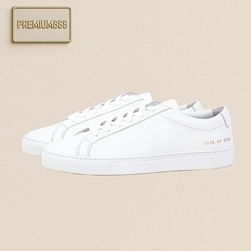 Com Mon Proj Ects Flat Toe White Shoes