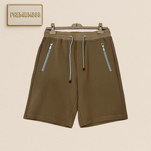 BC Brunello Double Zipper Casual Drawstring Shorts