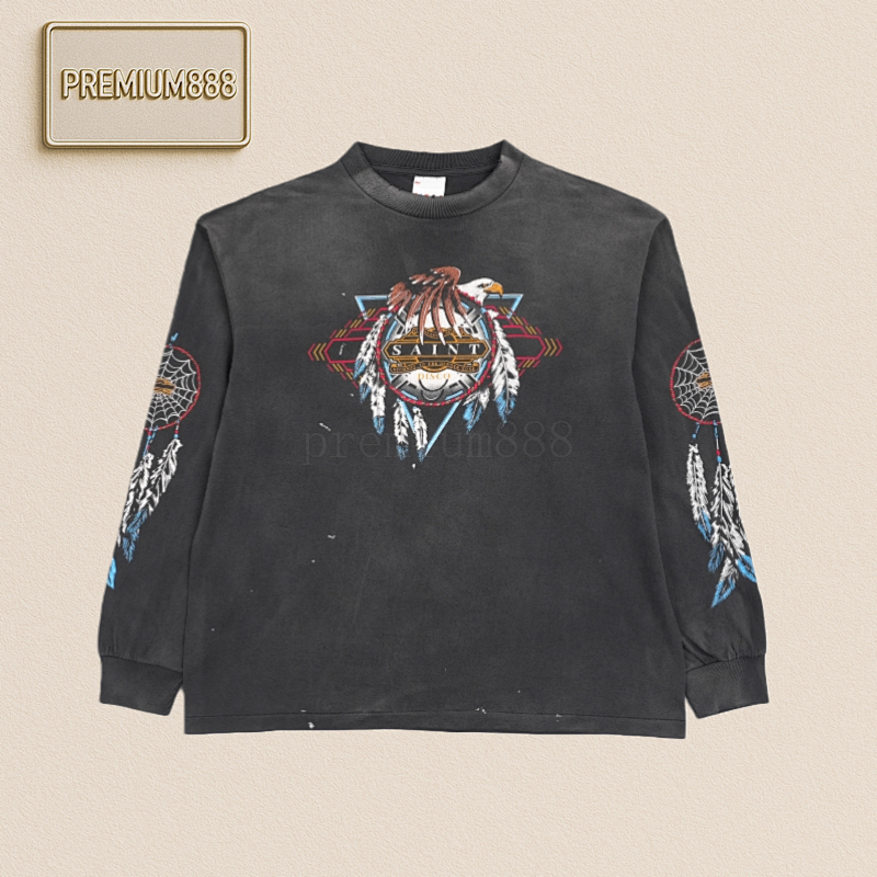 Saint Michael Long Sleeve With Eagle Feather Print