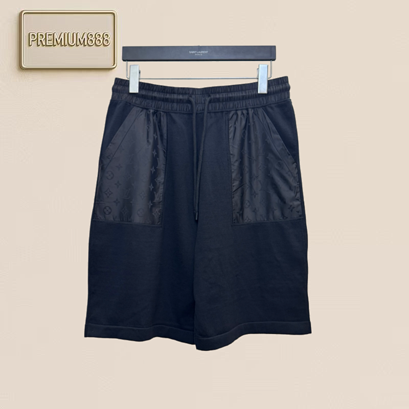1v Louis Pocket Logo Embroidered Knitted Short Pants. Size S M L XL