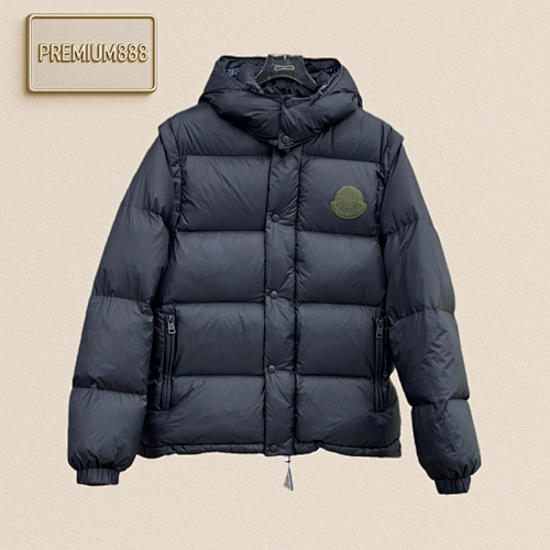 Moncler Two-in-one Hooded Down Jacket With Detachable Sleeves