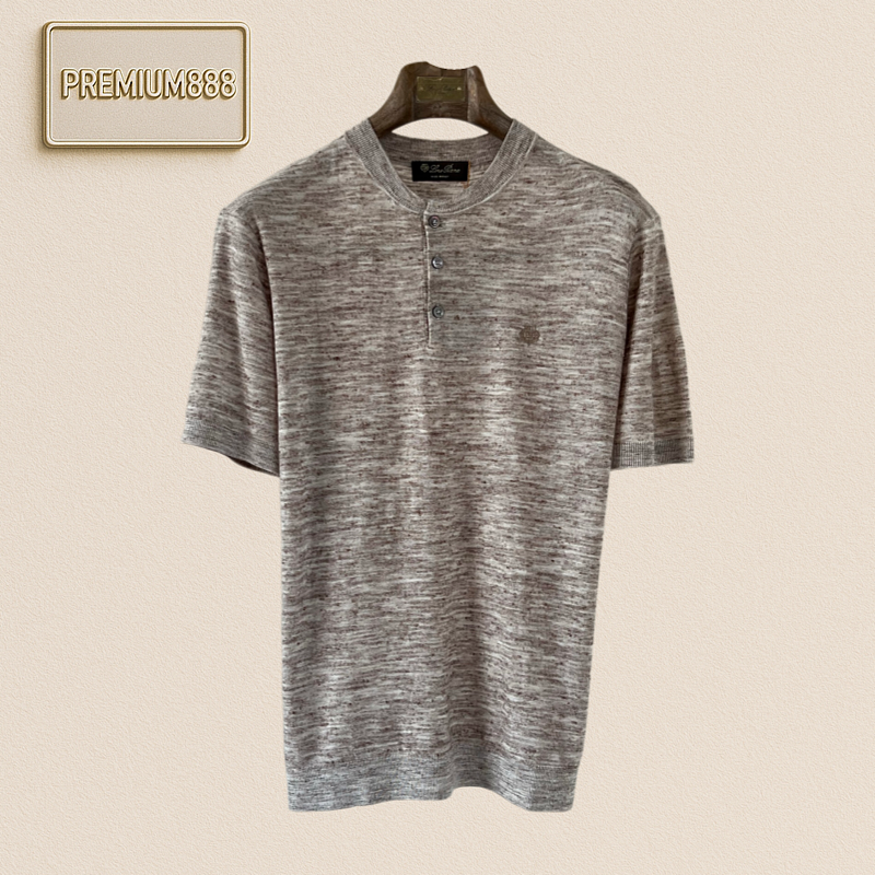 LP Noyapianya Logo Embroidered Round-neck Short-sleeve T-shirt