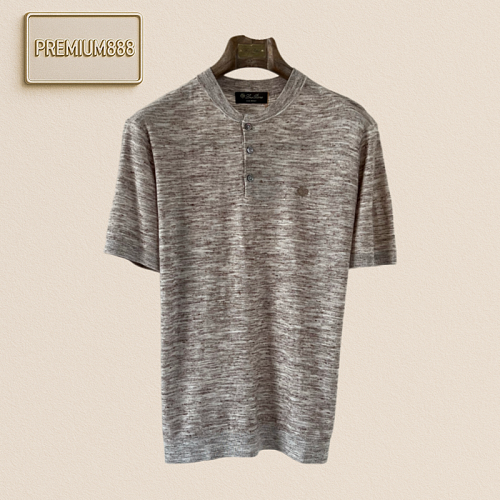 LP Noyapianya Logo Embroidered Round-neck Short-sleeve T-shirt
