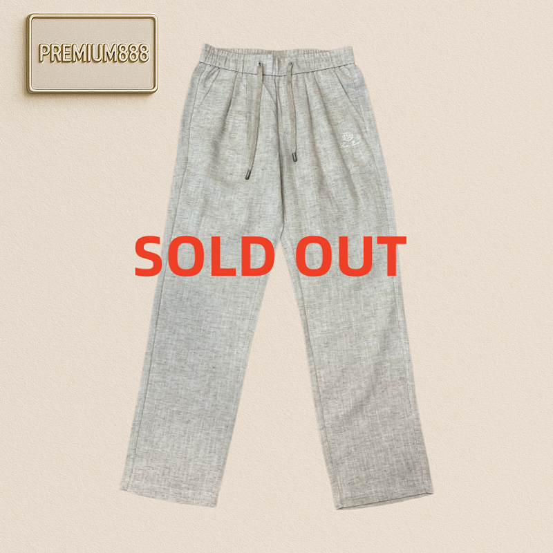 LP Nyoya Linen And Silk Drawstring Casual Pants