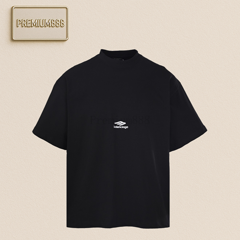 Balenciaga Paris Blcg Embroidery Cutout Short-Sleeved T-Shirt