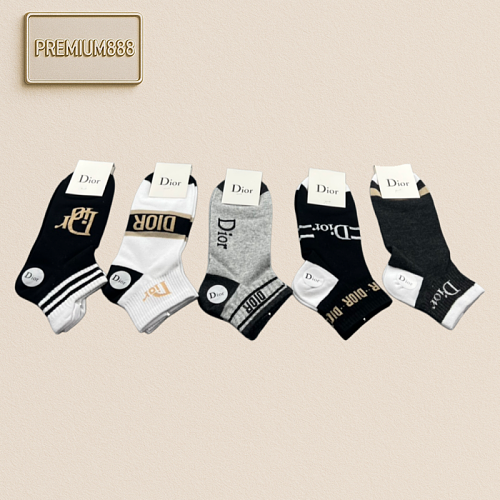 Dior Short Socks - Latest Design From The Store Pure Cotton Quality Comfortable And Breath