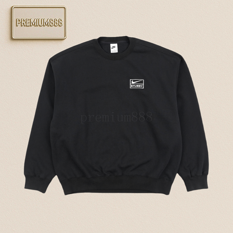 Stussy Nike X Stussy Logo-embroidered Crew Neck Pullover Sweatshirt