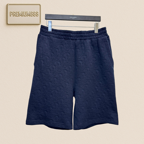 Dior Oblique Printed Plaid Pockets Casual Shorts