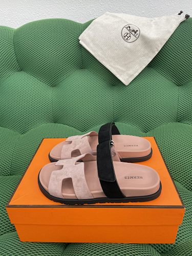 Hermès Herm Ès Chypre Suede And Moedskin Functional Sandals