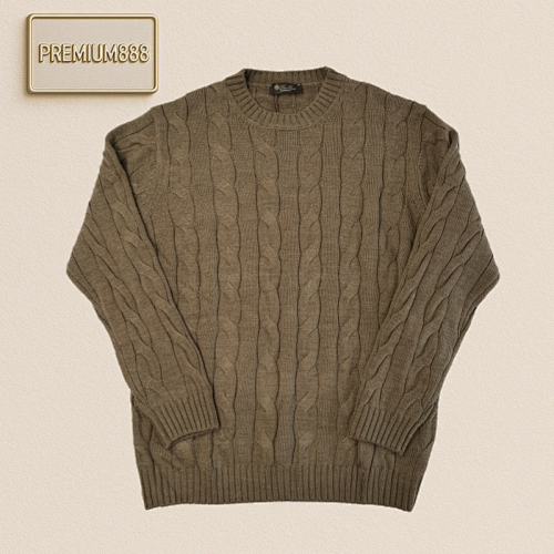 Lp Woolen Lapel Round Neck