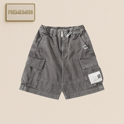 Mihara Yasuhiro Mihara Yasuhiro Mmy Washed Distressed Pocket Large Zipper Shorts 44-50 Spo