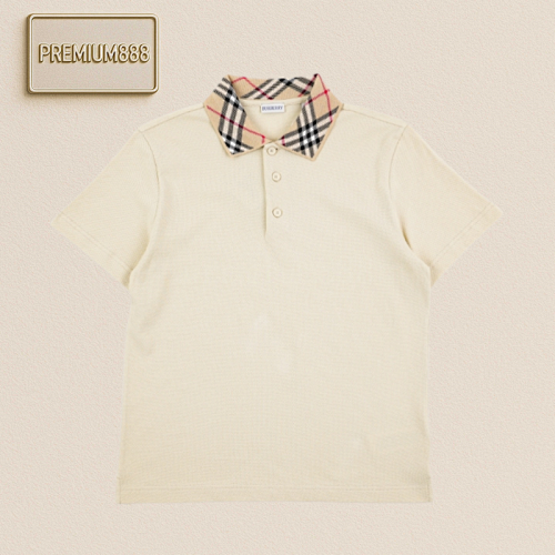Bu Rberry's New Couple Plaid Collar Polo Shirt