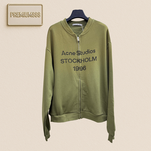 Acne Studios Letter Print Distressed And Fade-Induced Coat