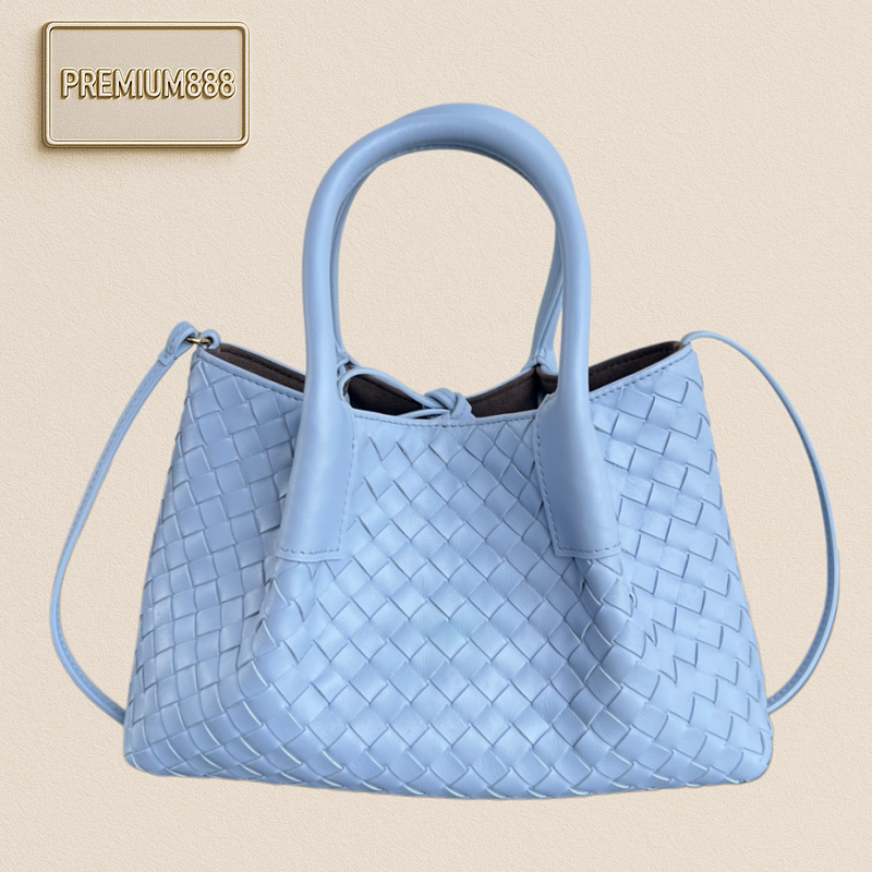 The New Pinacoteca Small Tote Bag From BV In Early Spring Features BV's Signature Weaving