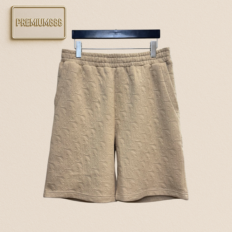Dior Oblique Printed Plaid Pockets Casual Shorts