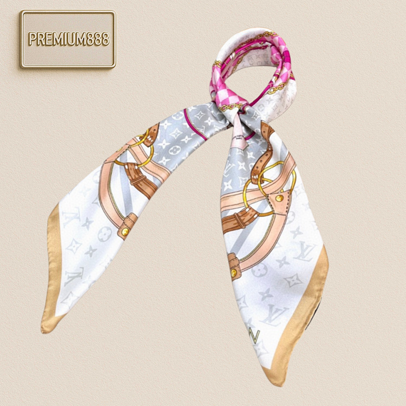 Louis Vuitton The Flower And Straps Silk Square Is Elegant With Striking Brushstrokes Depicting Monogram