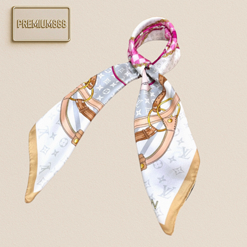 Louis Vuitton The Flower And Straps Silk Square Is Elegant With Striking Brushstrokes Depicting Monogram