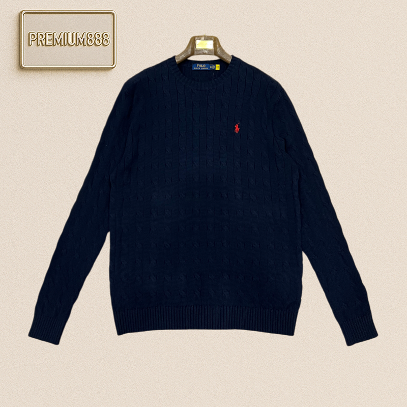 Ralph Lauren Raffaello Lambo Embroidered Round-neck Knit Sweater