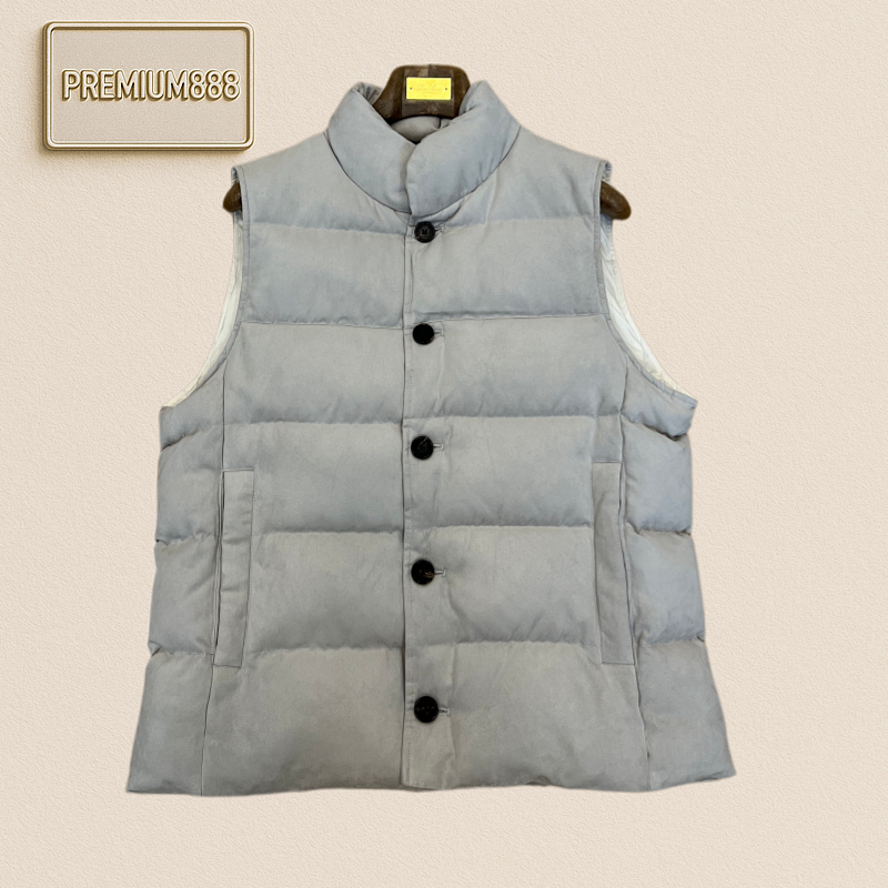 BC Brunello Leather Collar Buttoned Casual Down Jacket