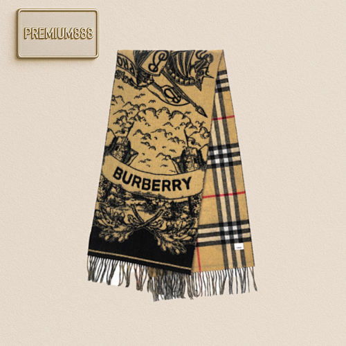 Burberry Equestrian Rider Micro-label Scarf