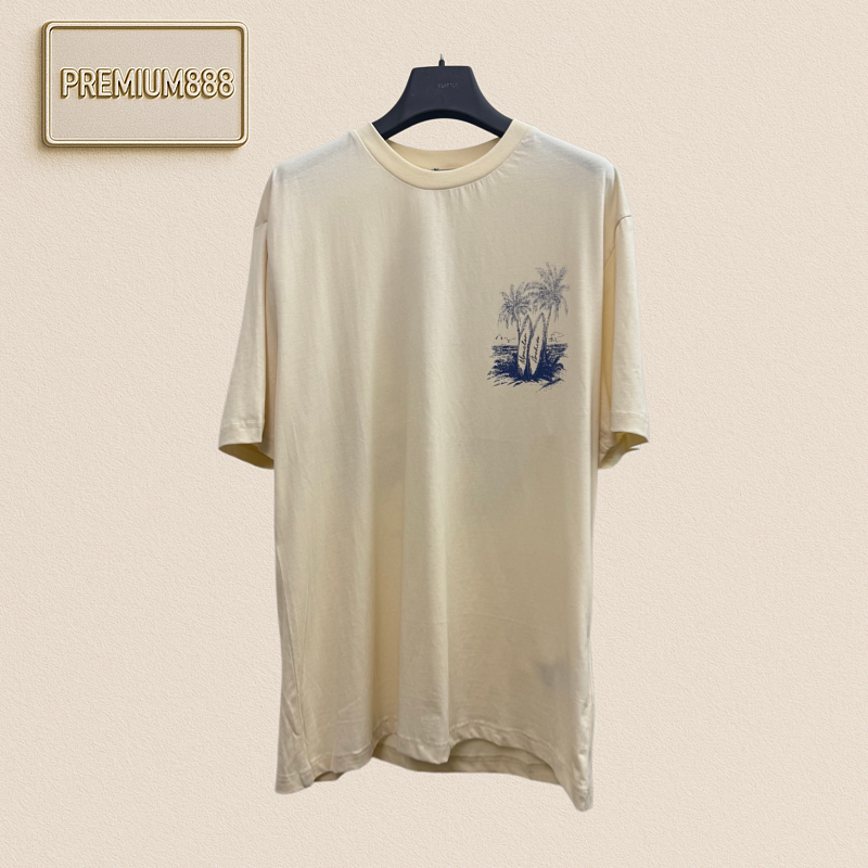 Monc Beach Coconut Tree Print Short-Sleeved T-Shirt