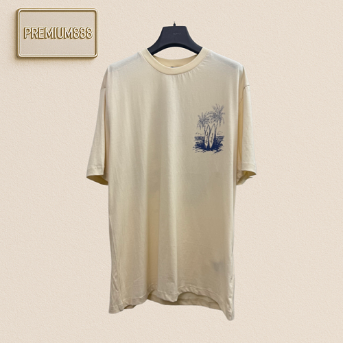 Monc Beach Coconut Tree Print Short-Sleeved T-Shirt